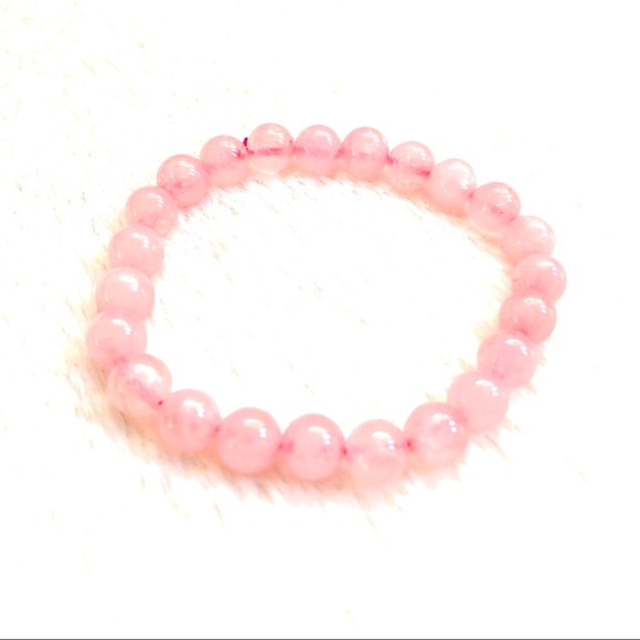 Jewelry - Rose Quartz Natural Stone Chakra Beaded Bracelet